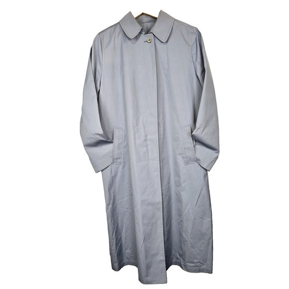 London Fog Maincoats Women’s Trench Coat Women Size 16R Light Blue - Picture 1 of 9